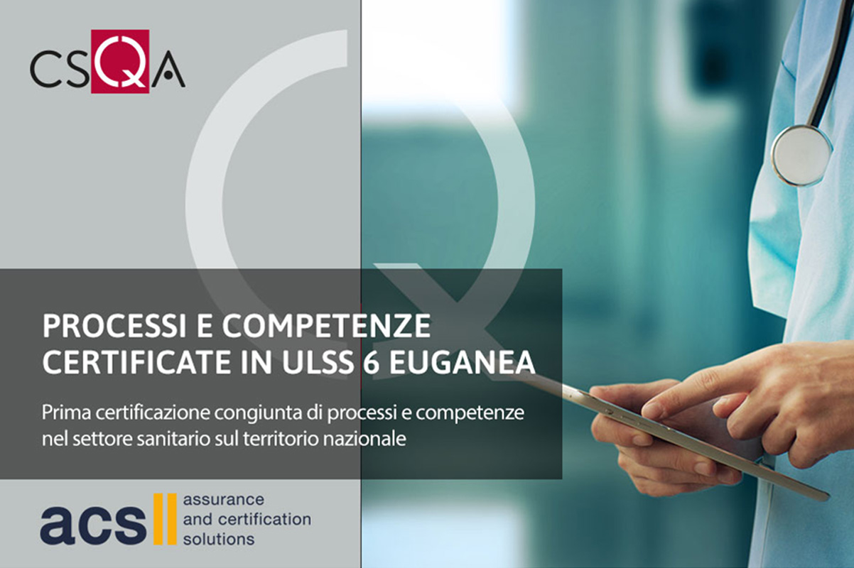 Certified processes and skills in ULSS 6 Euganea